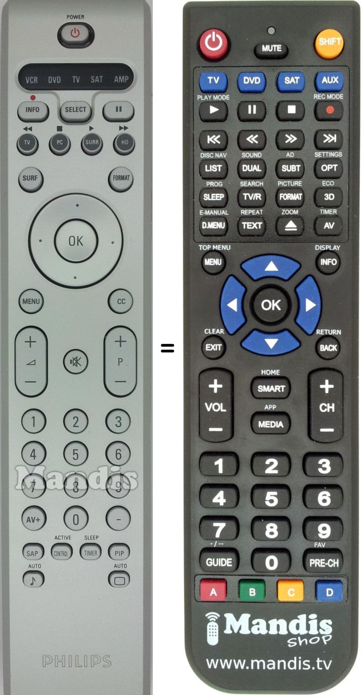 Télécommande équivalente 313923807191