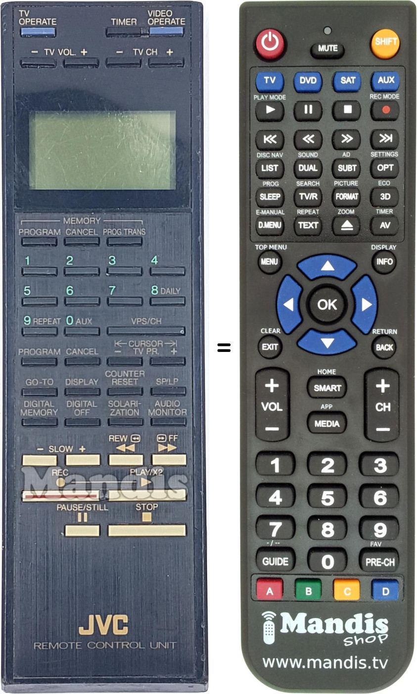 Télécommande équivalente JVC PQ10543T