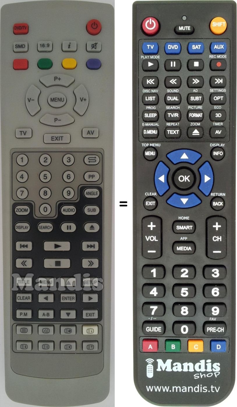 Télécommande équivalente REMCON1446
