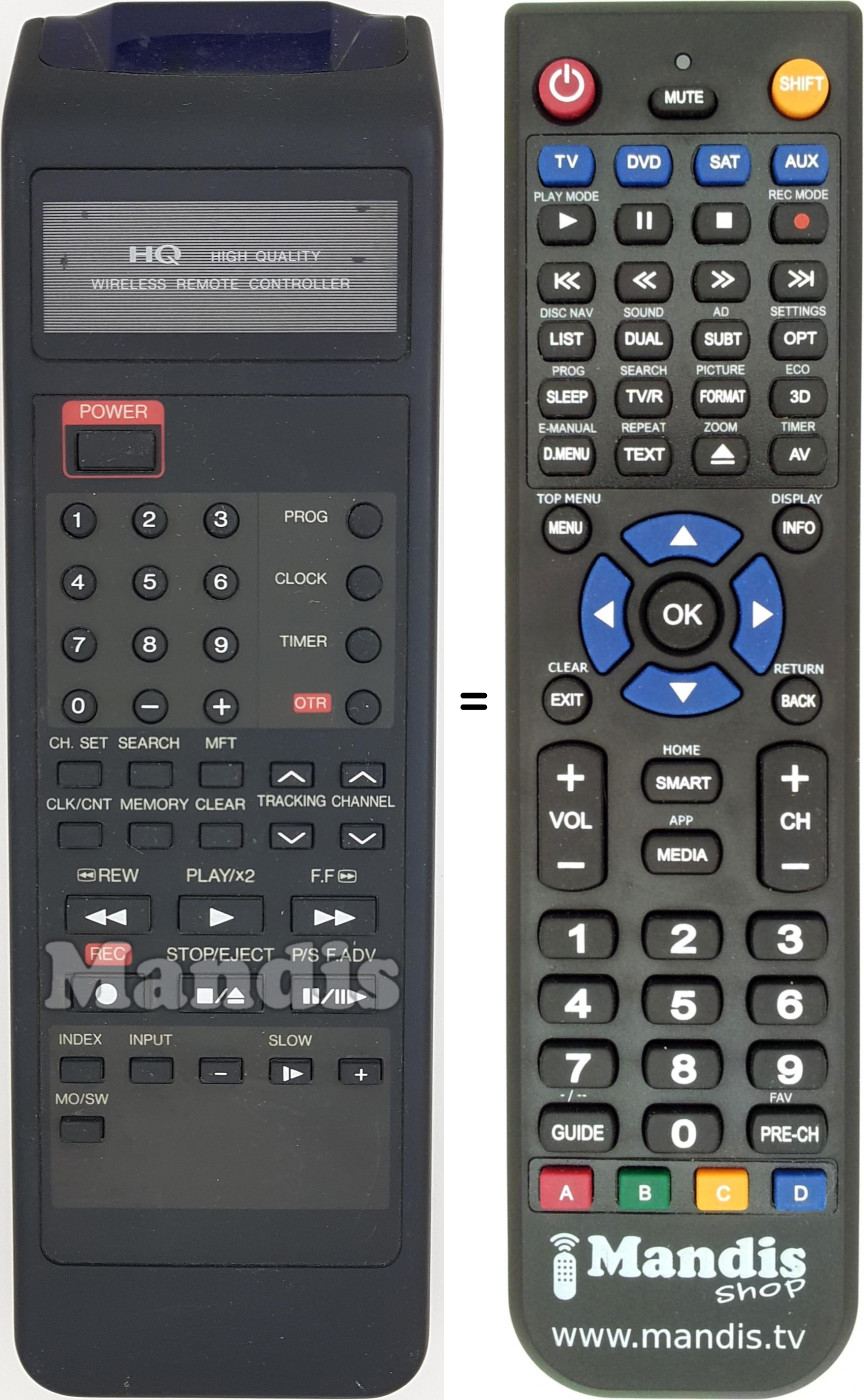 Télécommande équivalente REMCON1586