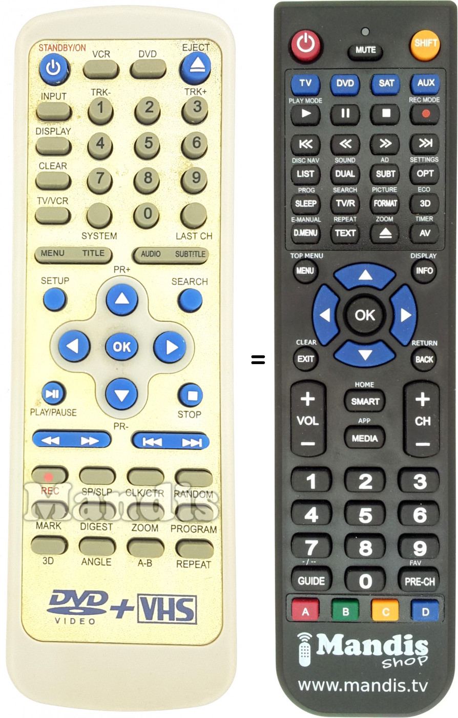 Télécommande équivalente REMCON1659