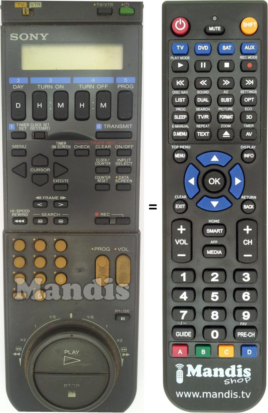 Télécommande équivalente RMT-V104A
