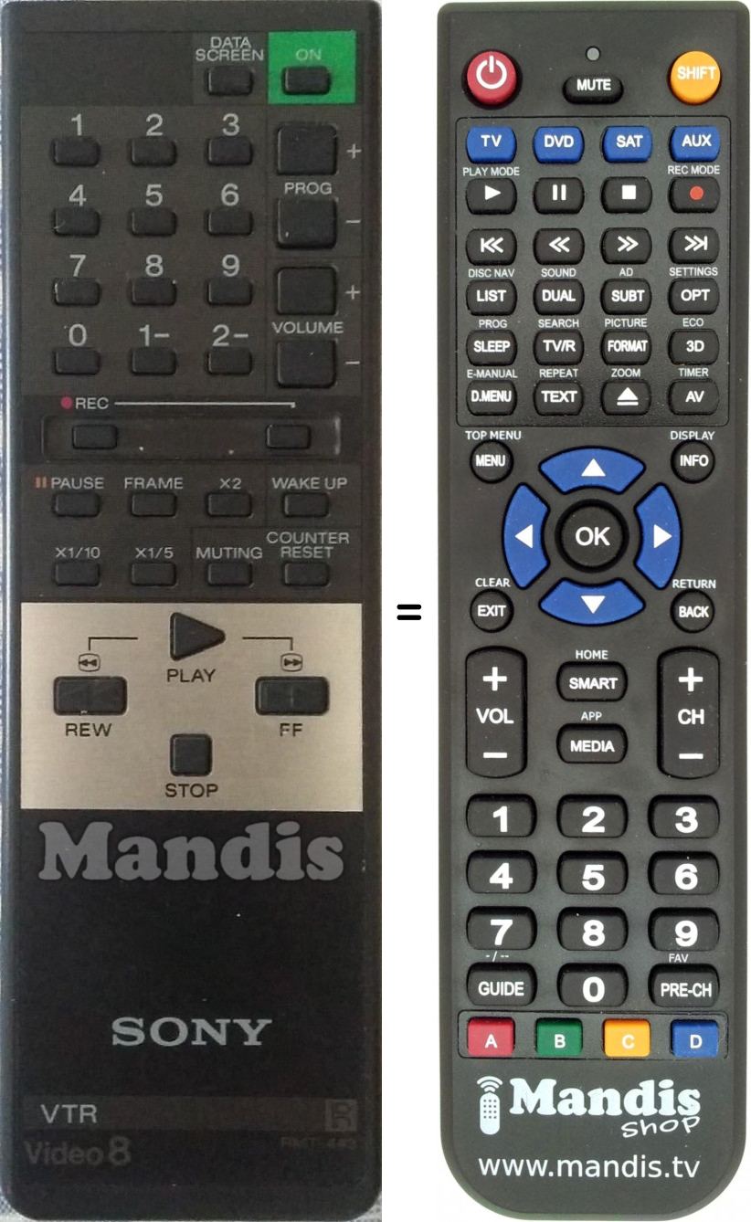 Télécommande équivalente RMT-443