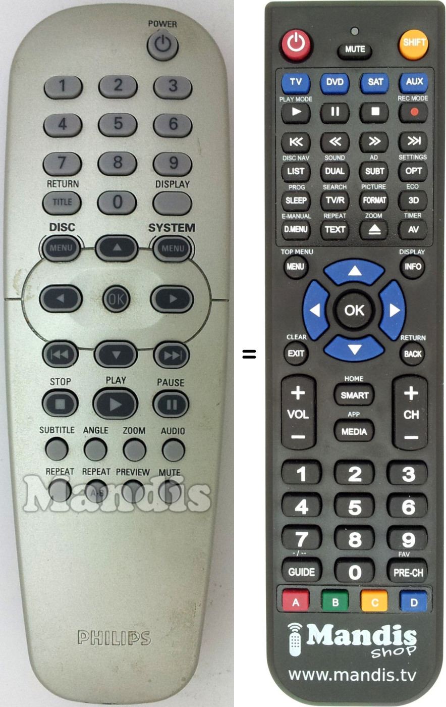 Télécommande équivalente 313923803801