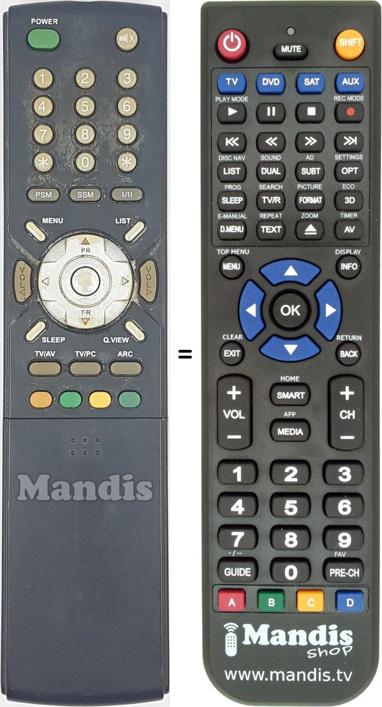 Télécommande équivalente 510-100A