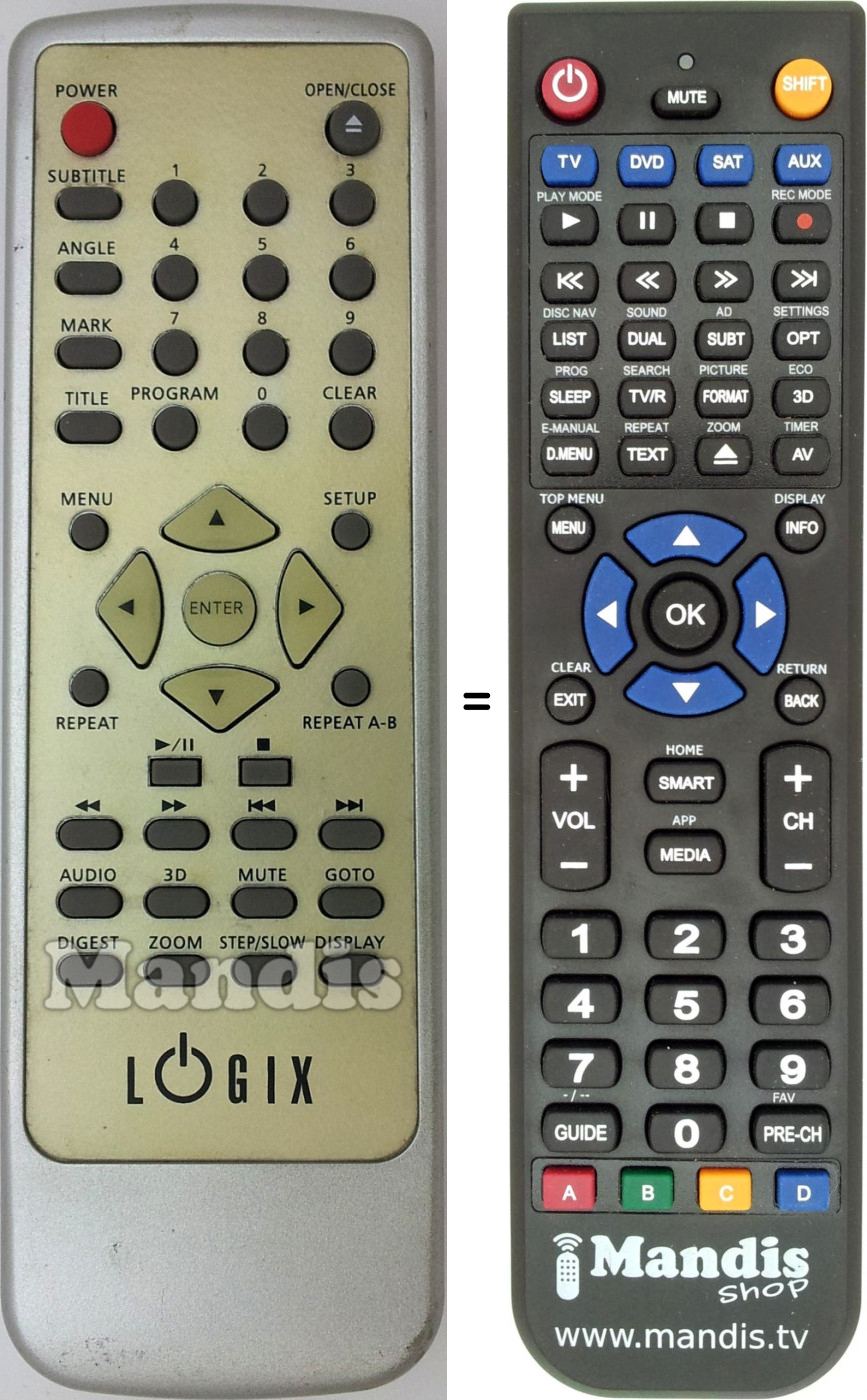 Télécommande équivalente JX-2002