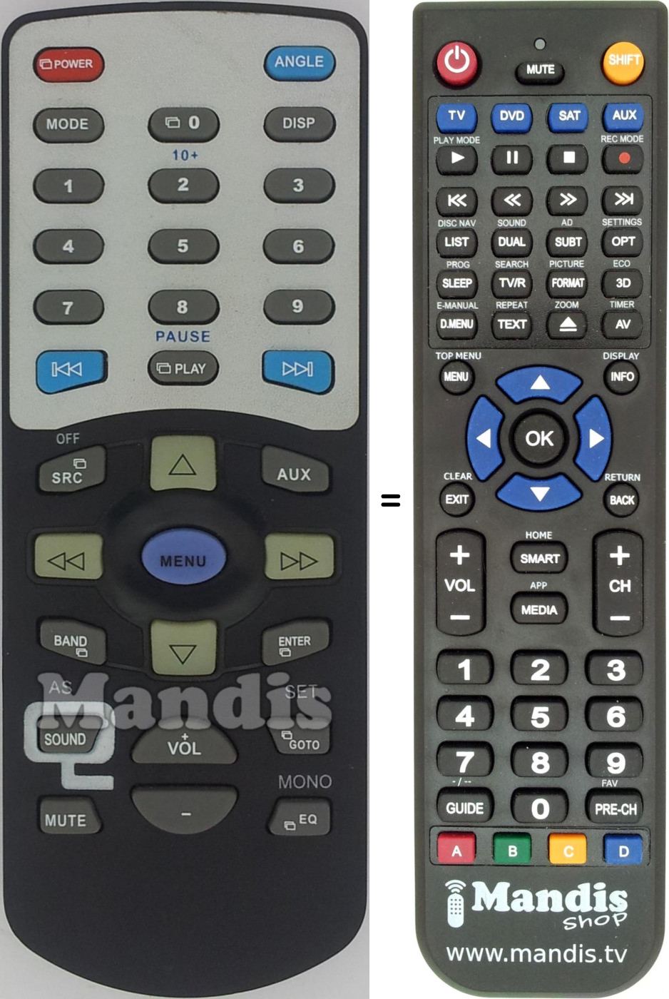 Télécommande équivalente REMCON1427