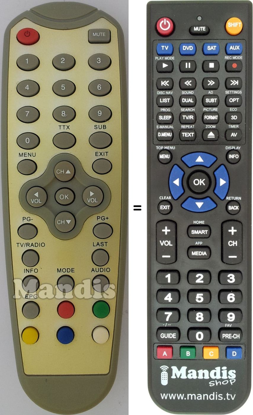 Télécommande équivalente REMCON1541