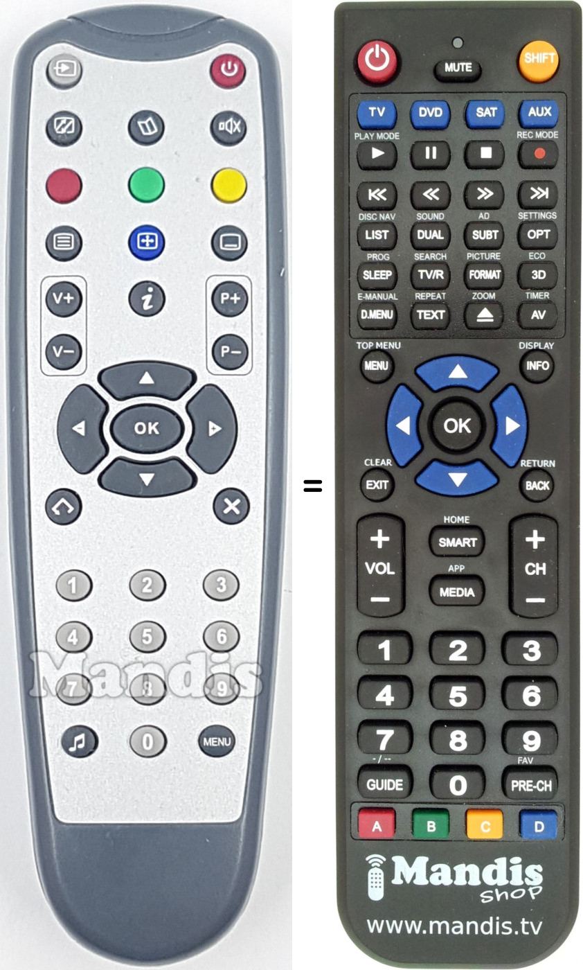Télécommande équivalente REMCON1551