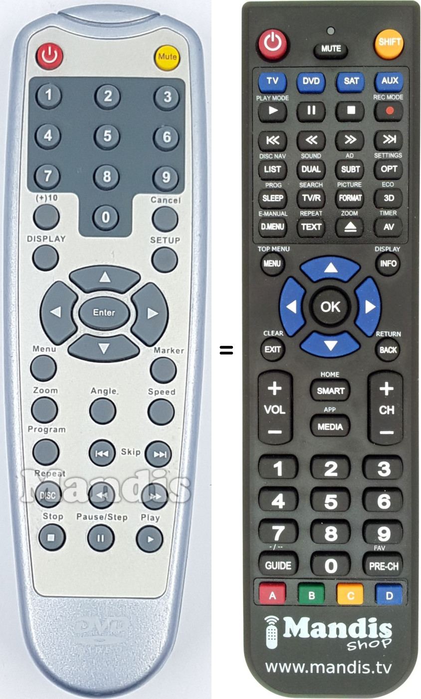 Télécommande équivalente REMCON1687