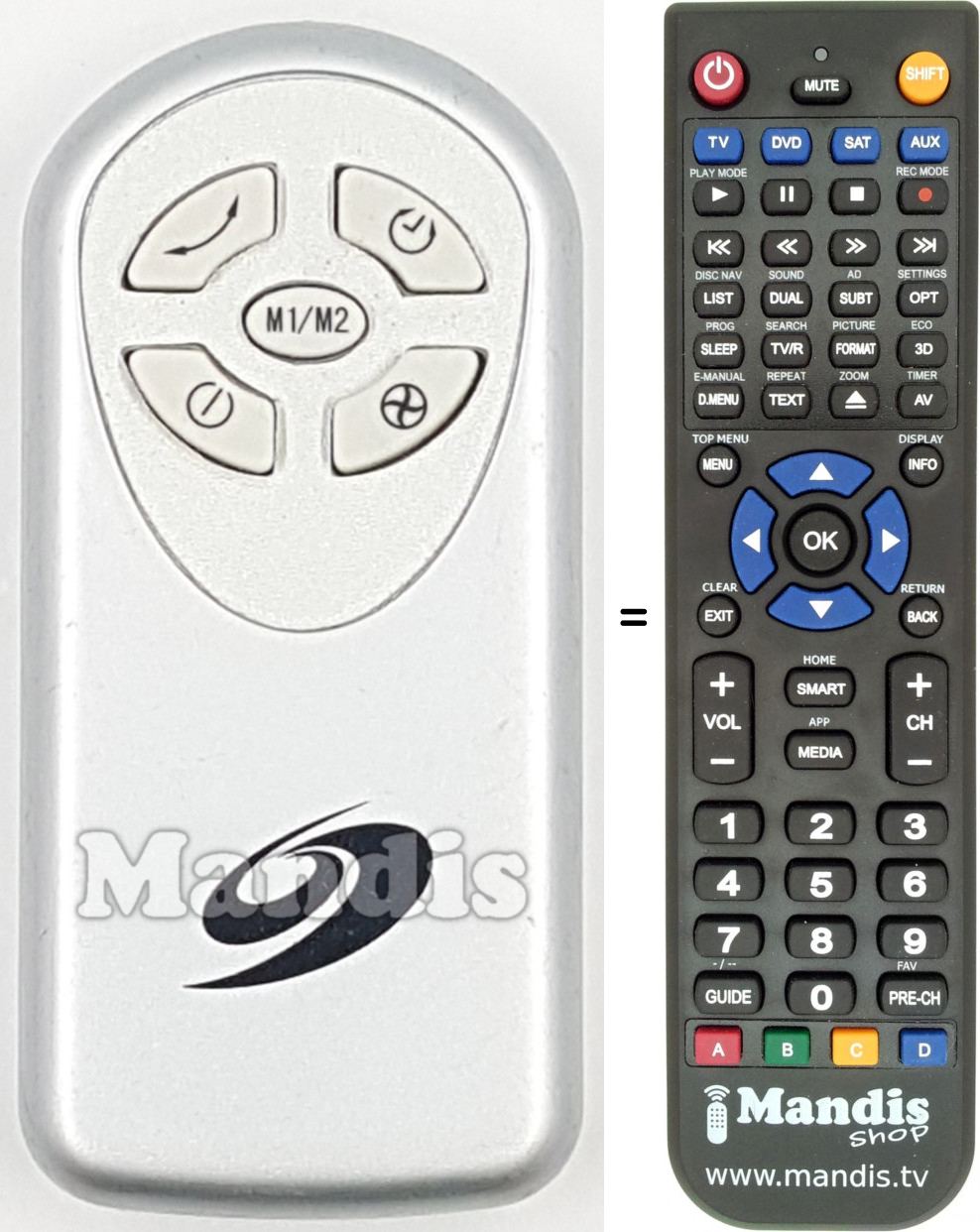 Télécommande équivalente REMCON1711
