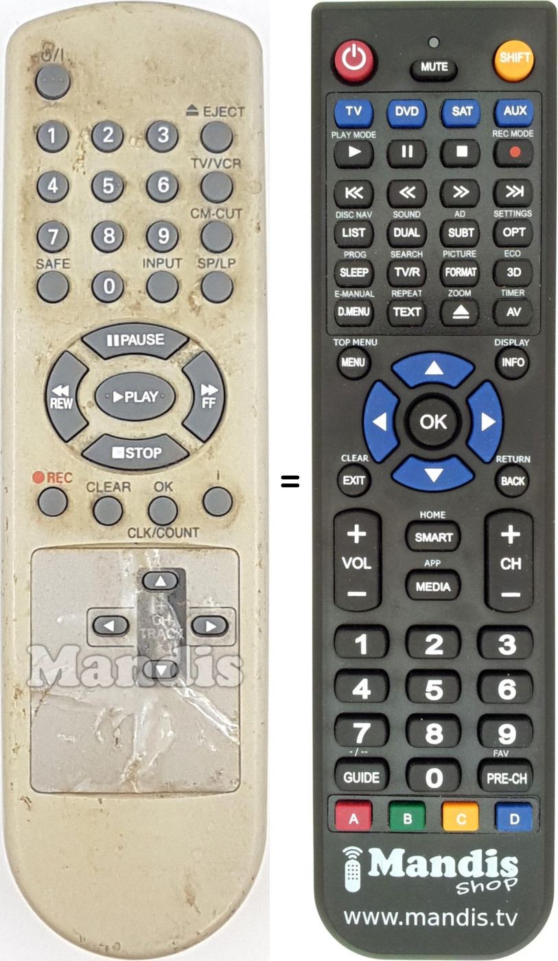 Télécommande équivalente REMCON1725