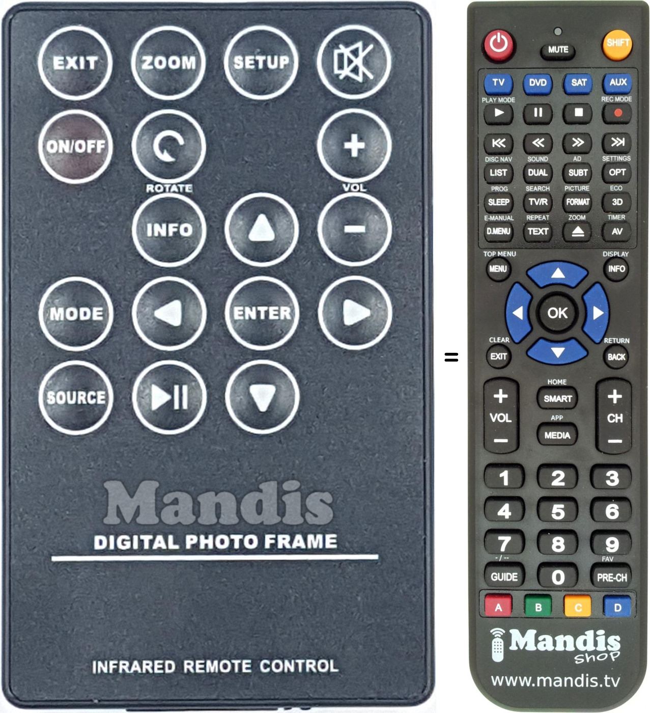 Télécommande équivalente REMCON1985