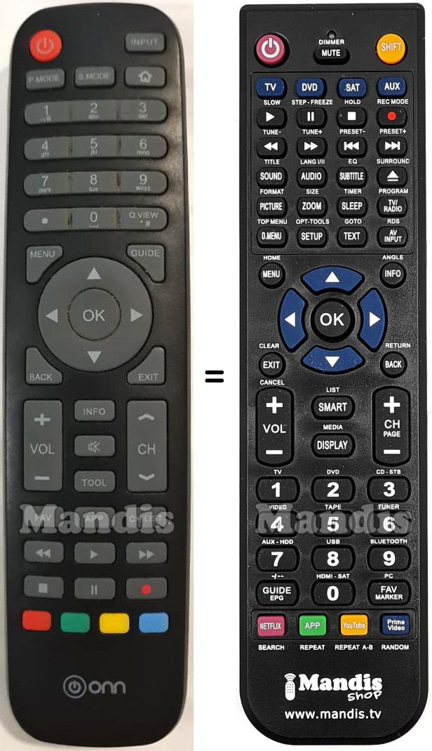 Télécommande équivalente Costarica3