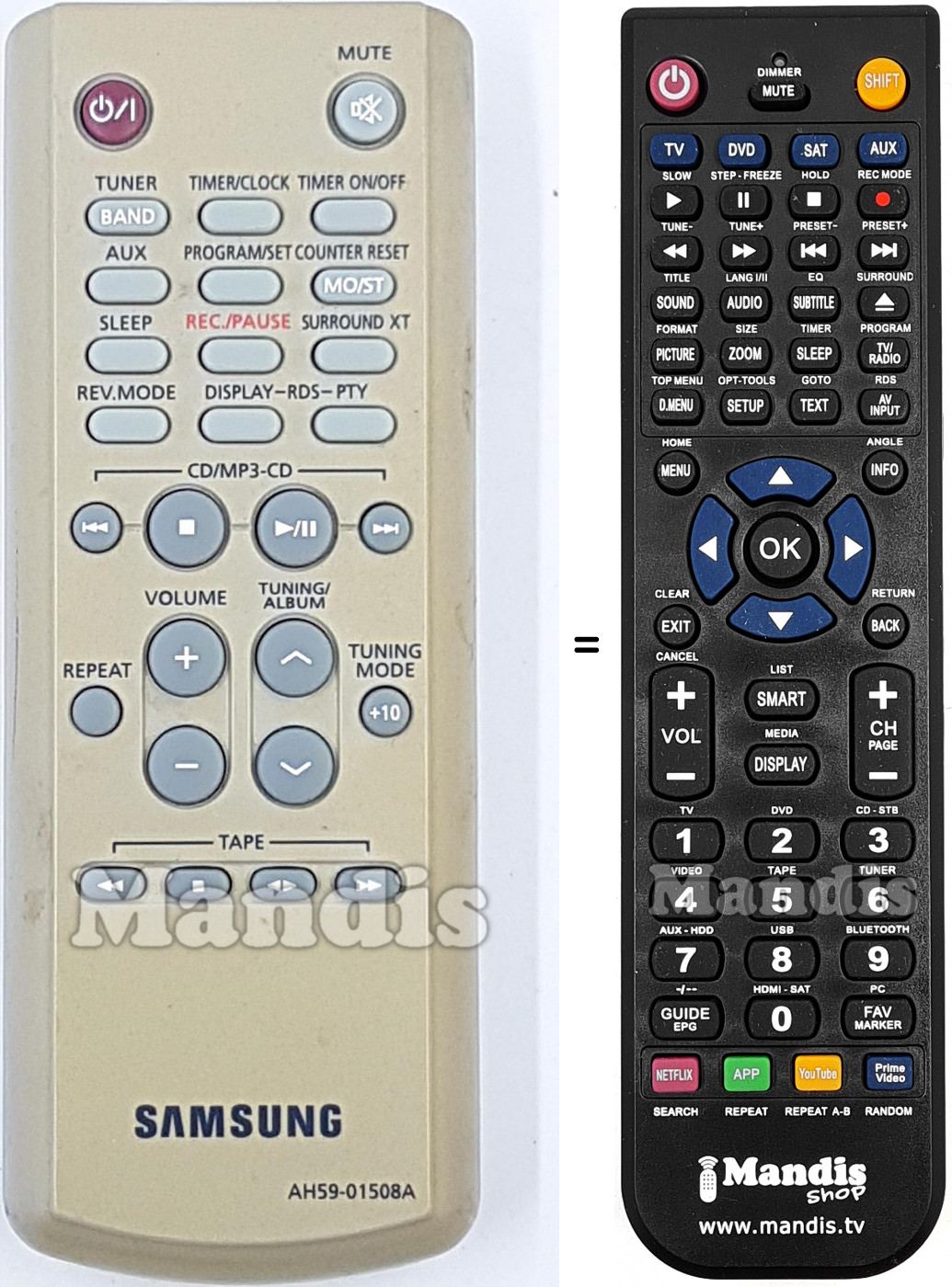 T&eacute;l&eacute;commande &eacute;quivalente AH59-01508A