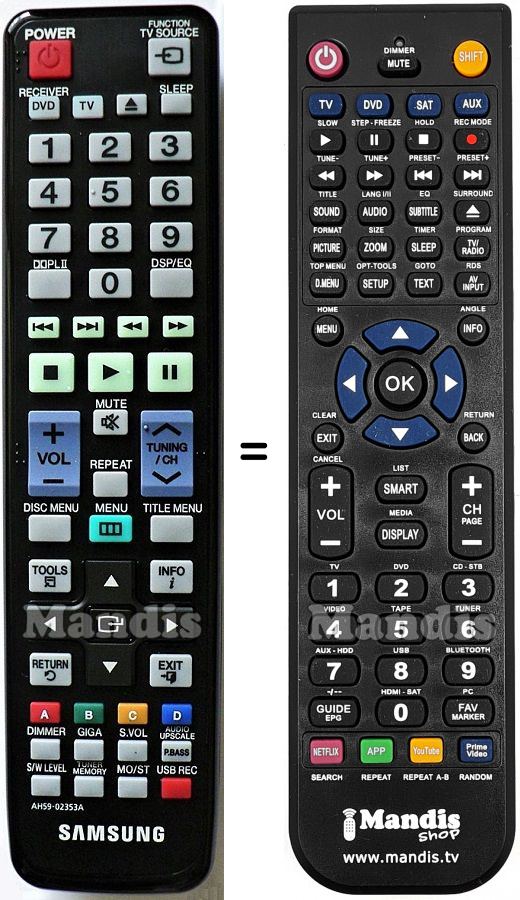 T&eacute;l&eacute;commande &eacute;quivalente AH59-02353A