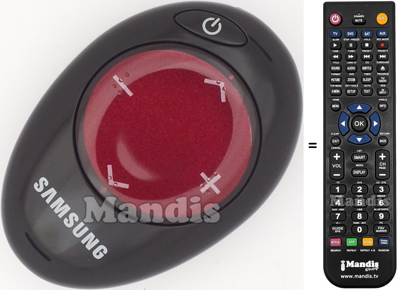 Télécommande équivalente Samsung BN5900788B