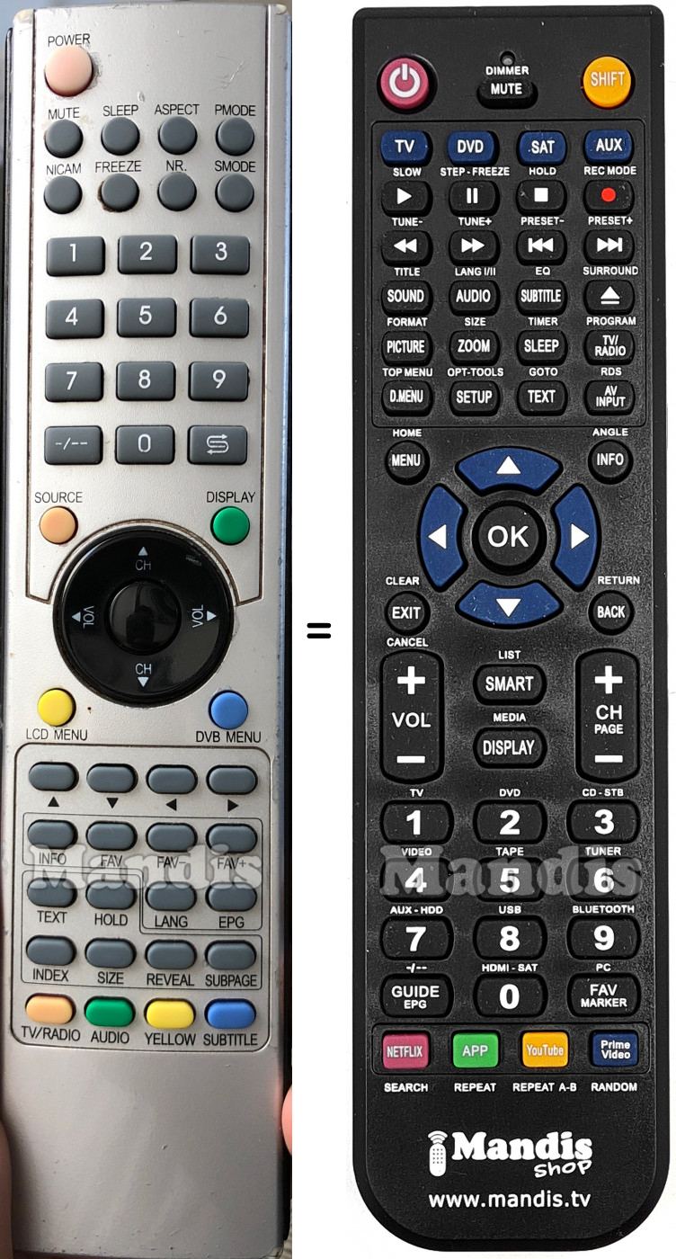 T&eacute;l&eacute;commande &eacute;quivalente Belson BSV4255