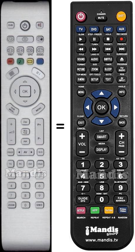 T&eacute;l&eacute;commande &eacute;quivalente Bruders Wahl TM4901