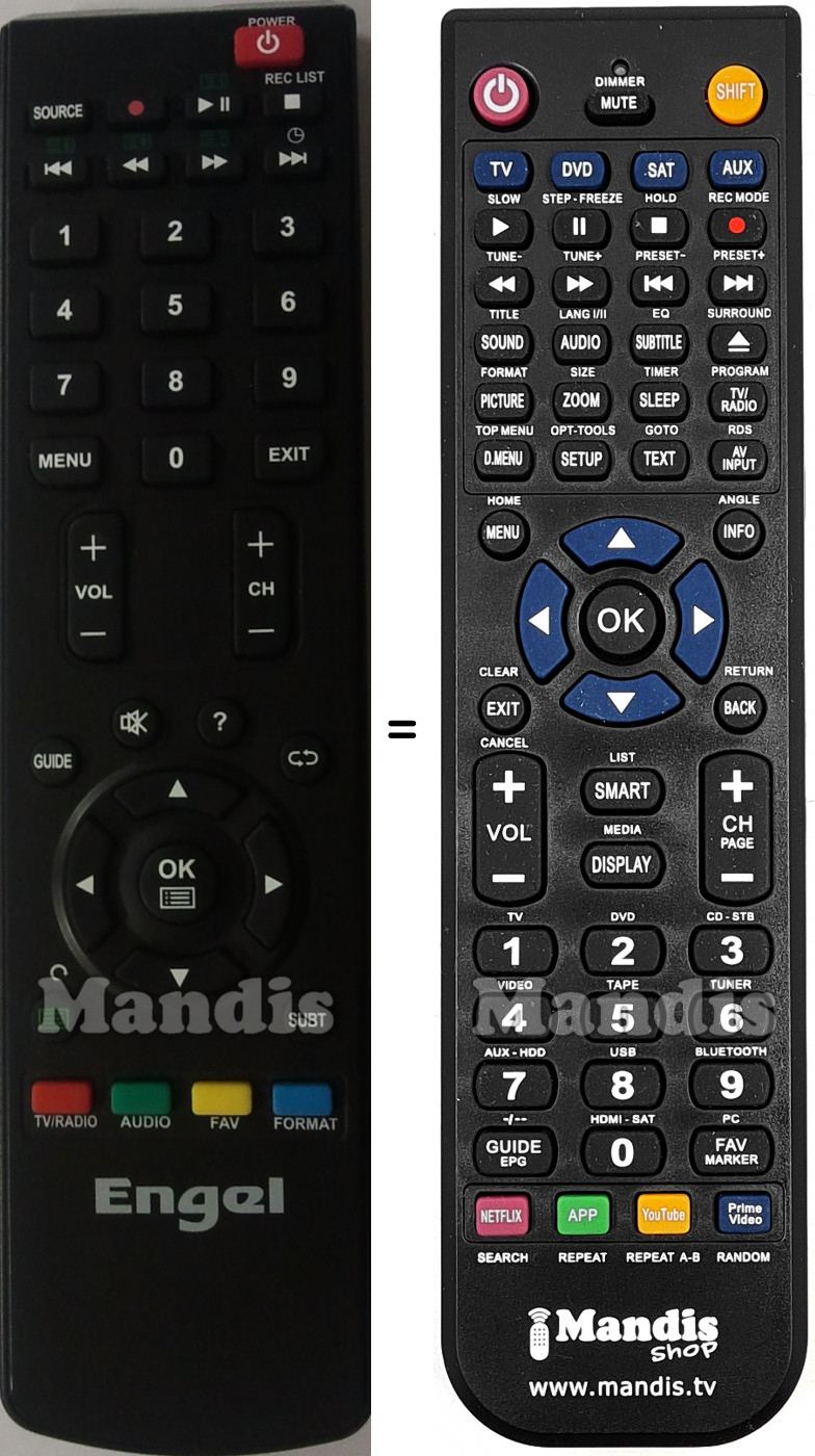Télécommande équivalente Engel Everled1