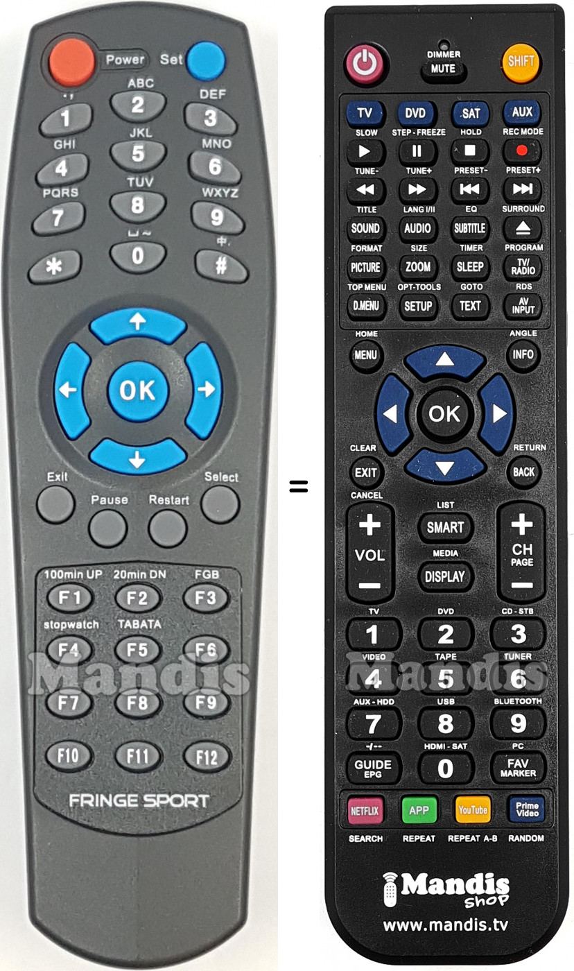 T&eacute;l&eacute;commande &eacute;quivalente Fringe Sport FS001