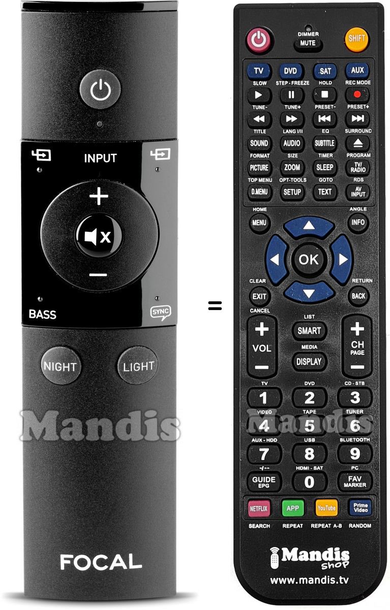 T&eacute;l&eacute;commande &eacute;quivalente FOCAL002
