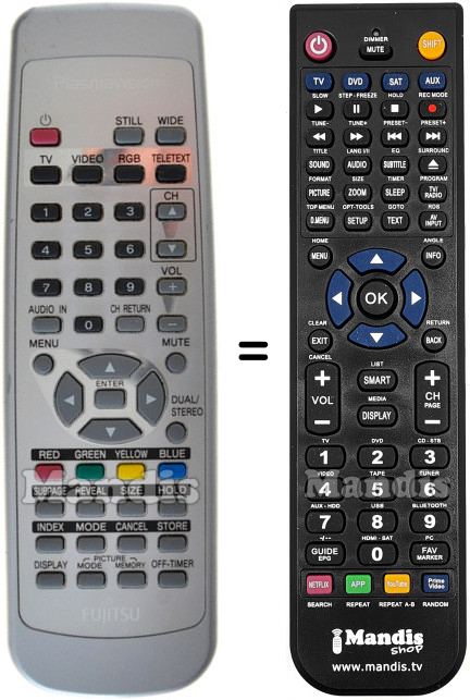 T&eacute;l&eacute;commande &eacute;quivalente Fujitsu P-RMS 302 S