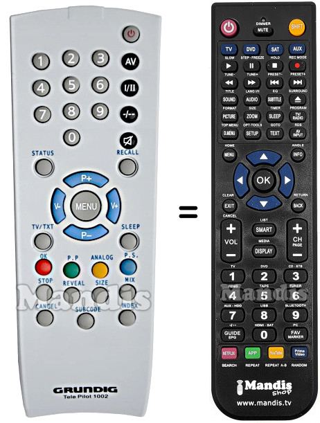 T&eacute;l&eacute;commande &eacute;quivalente Tele Pilot 1002