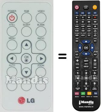 Télécommande équivalente LG COV31606201