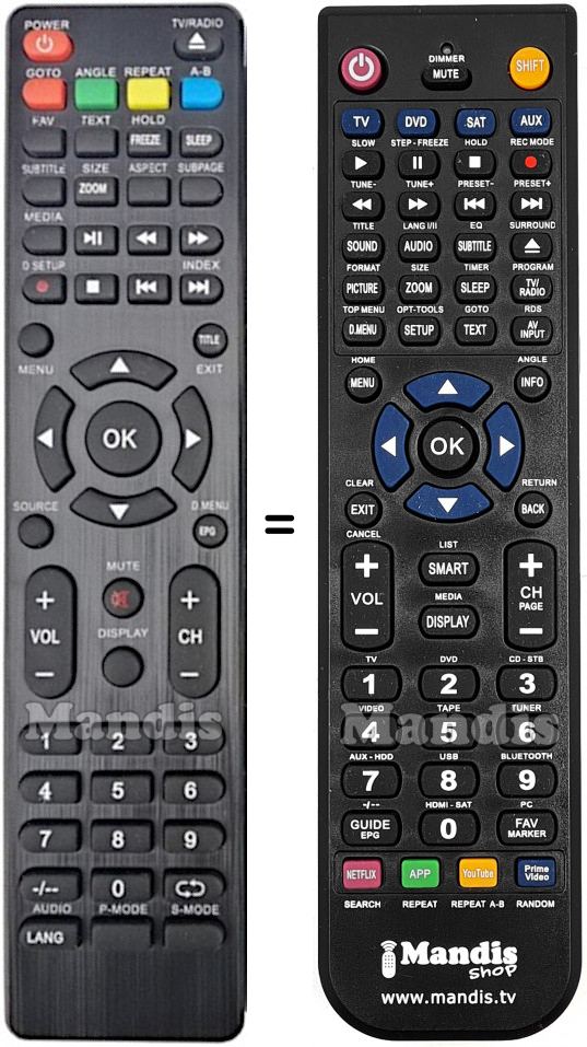 T&eacute;l&eacute;commande &eacute;quivalente 40SB100