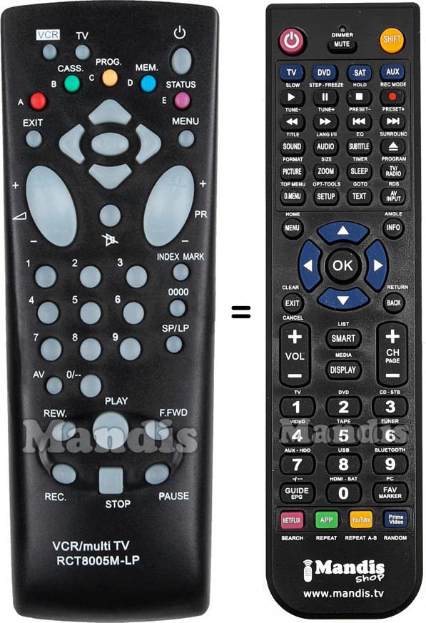 Télécommande équivalente RC8005M-LP
