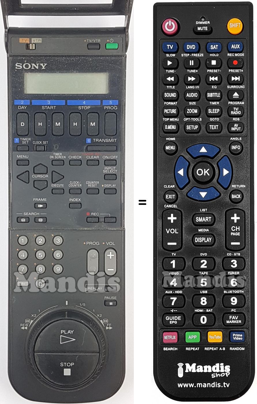 Télécommande équivalente RMT-V 133