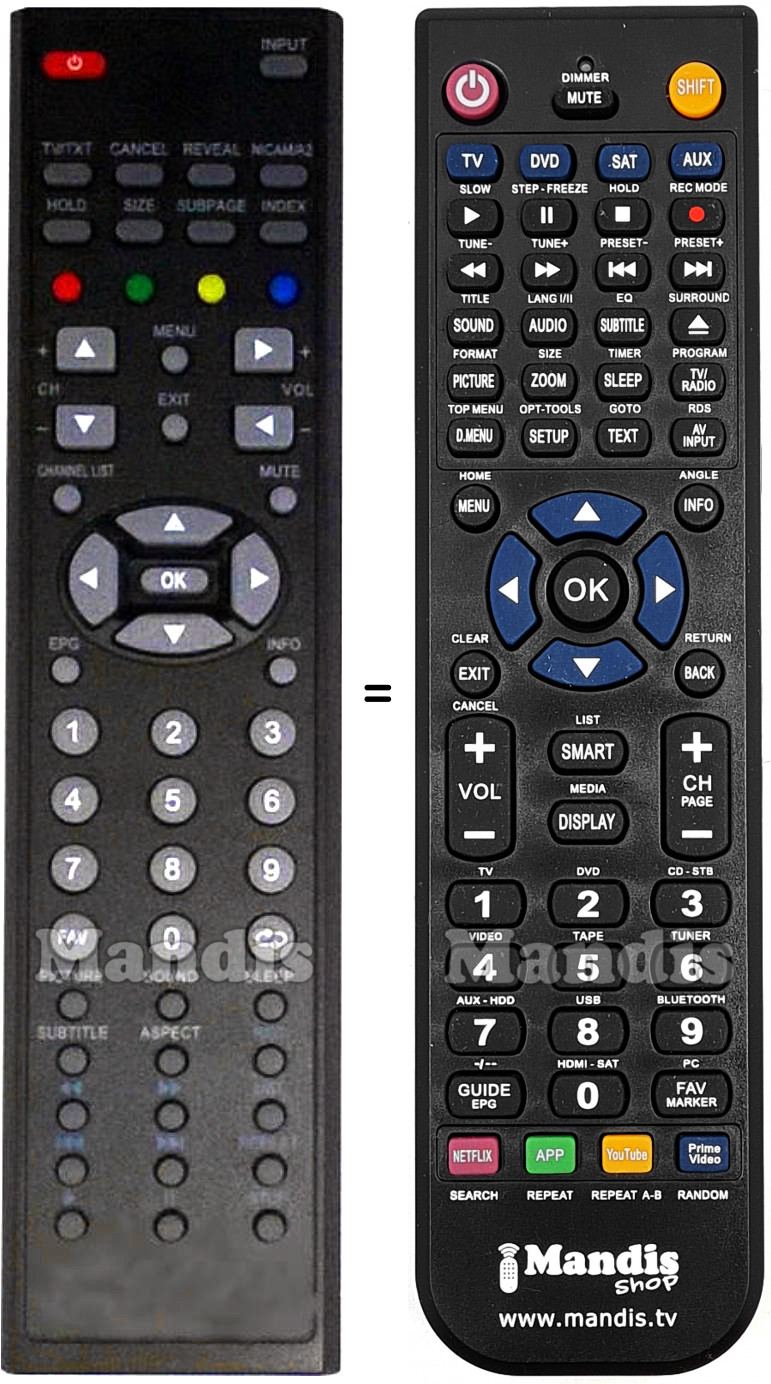 T&eacute;l&eacute;commande &eacute;quivalente SEEVIEW 472563