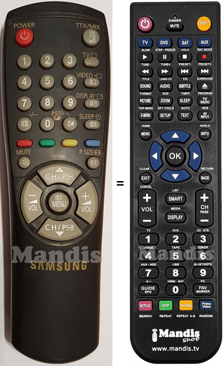 T&eacute;l&eacute;commande &eacute;quivalente AA6450236A