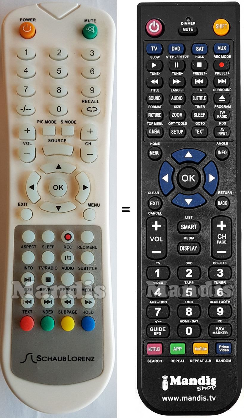 Télécommande équivalente Continental Edison LD24-N01FHW