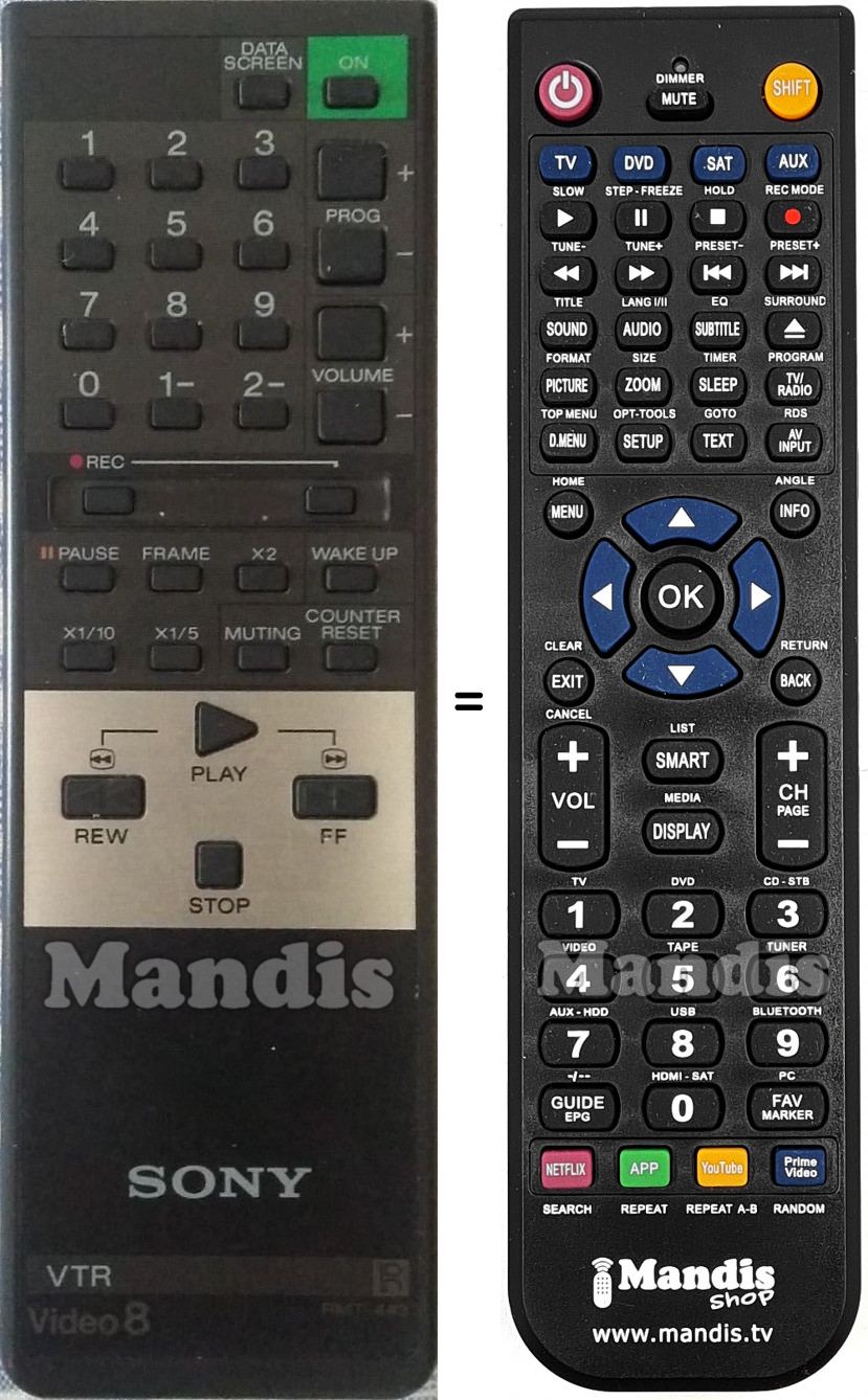 T&eacute;l&eacute;commande &eacute;quivalente RMT-443