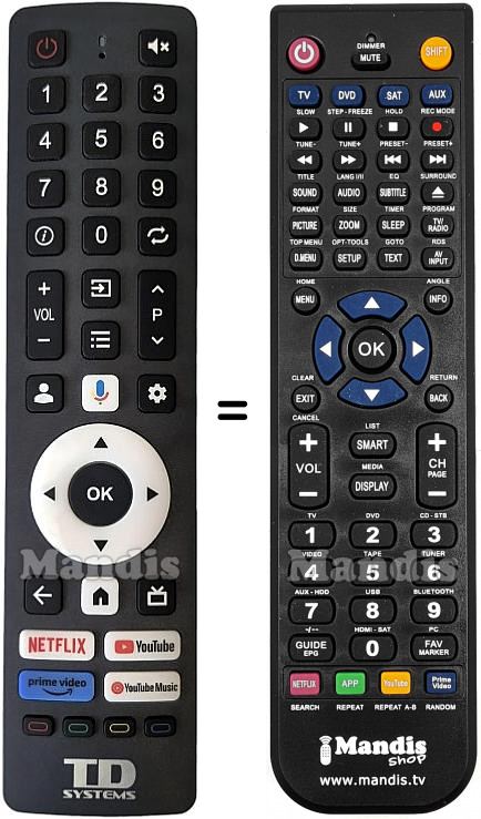 T&eacute;l&eacute;commande &eacute;quivalente TD Systems 7601-ZS1220-0020TDS1