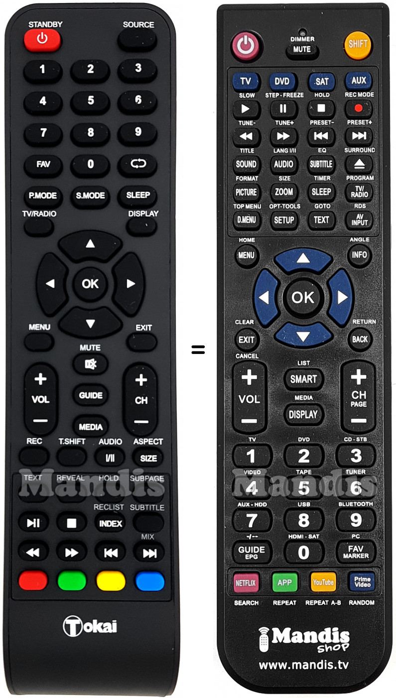 T&eacute;l&eacute;commande &eacute;quivalente Tokai TTE-24C3104K