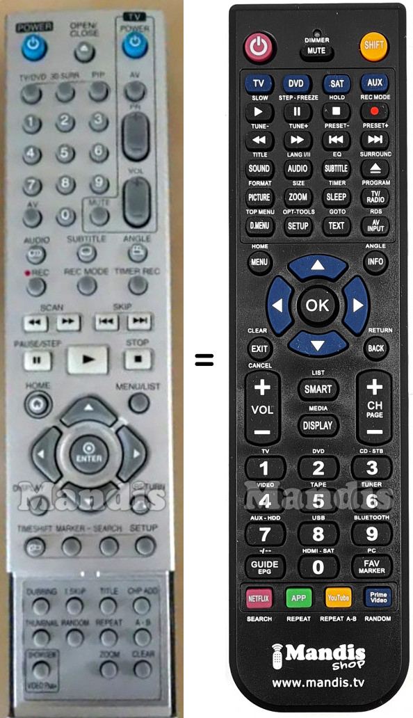Télécommande équivalente DRH-5000