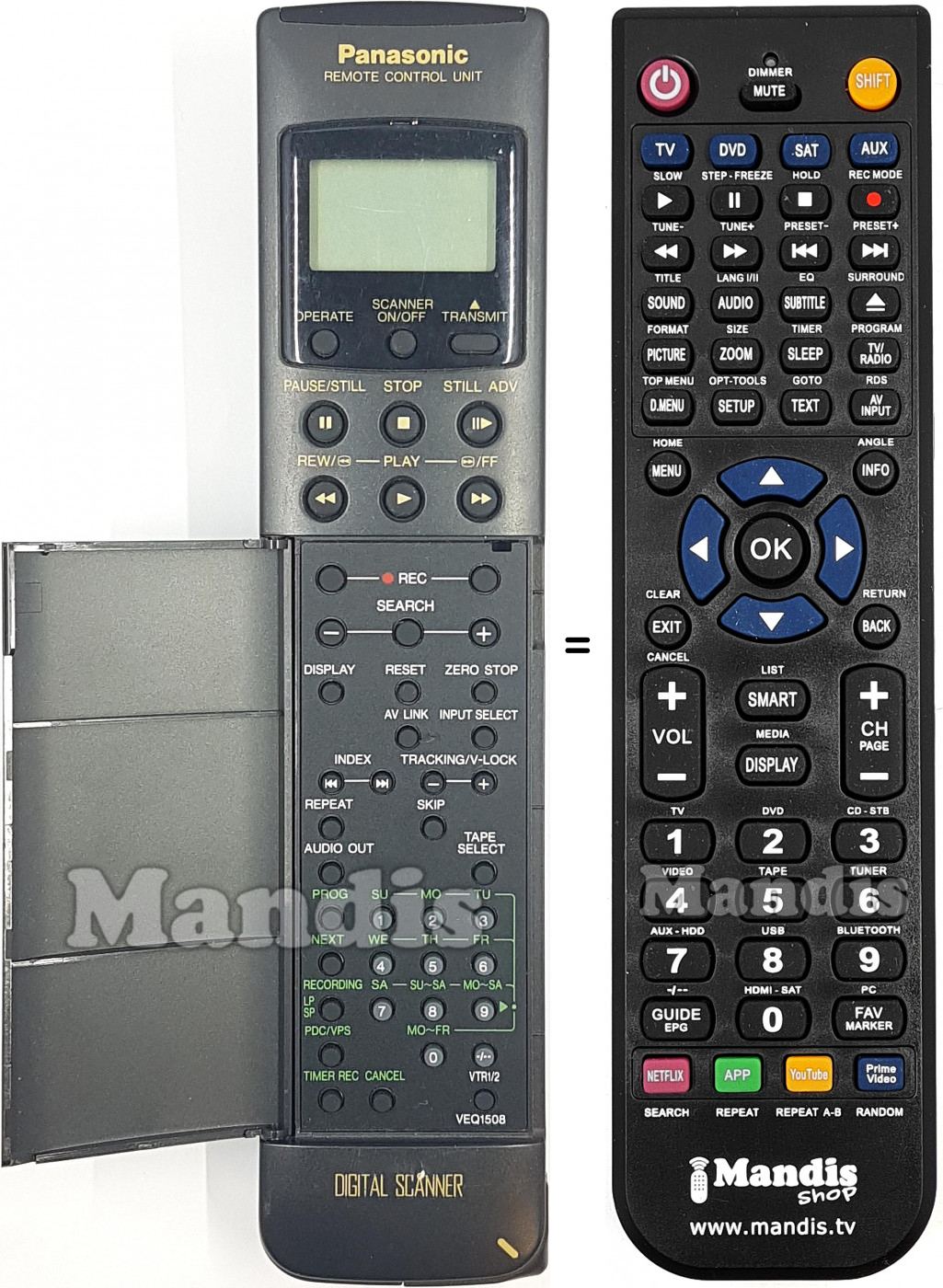 Télécommande équivalente VEQ1508