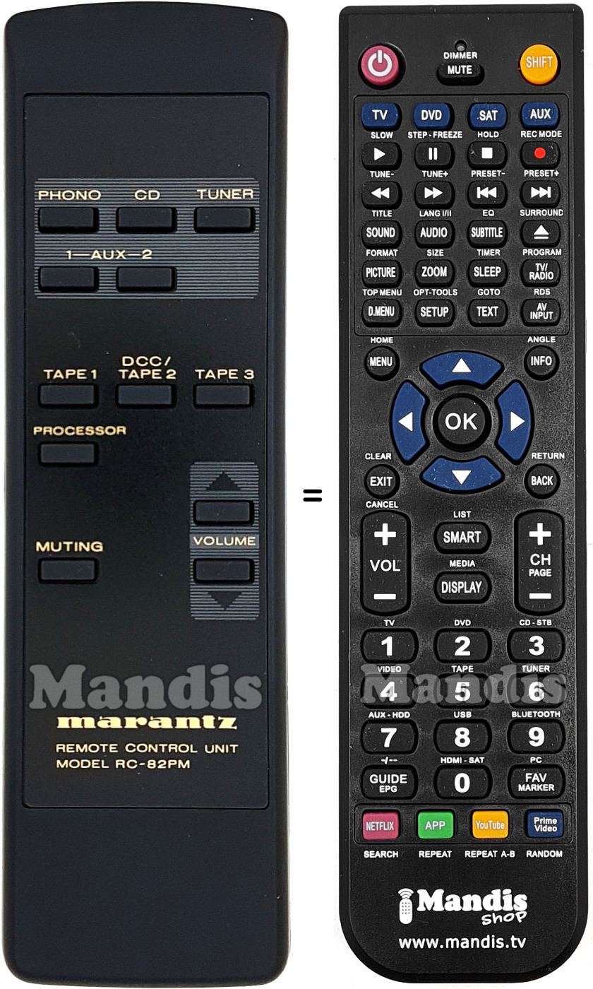 Télécommande équivalente RC-82PM