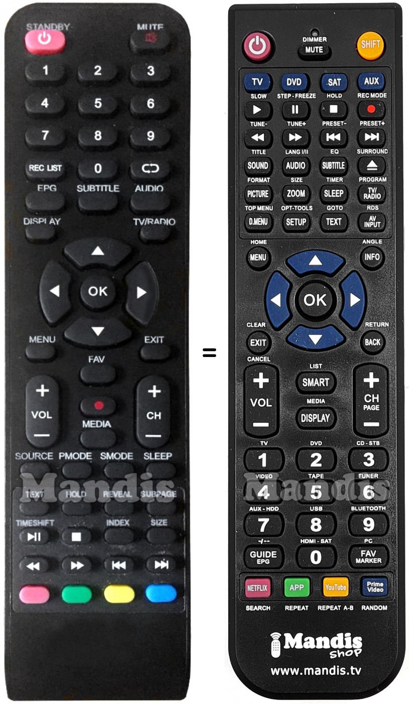 Télécommande équivalente VAR001