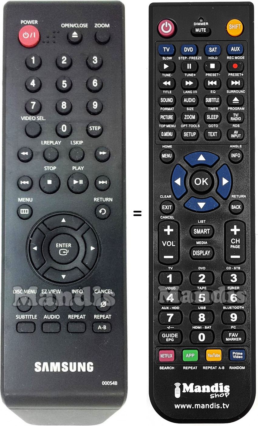 Télécommande équivalente Samsung AK5900054B
