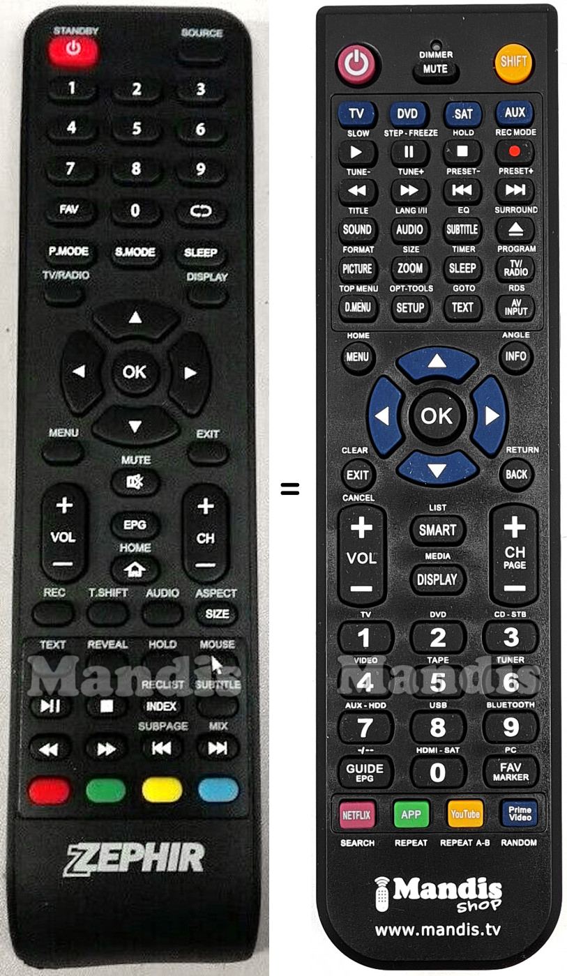 Télécommande équivalente Infiniton TS43UHD