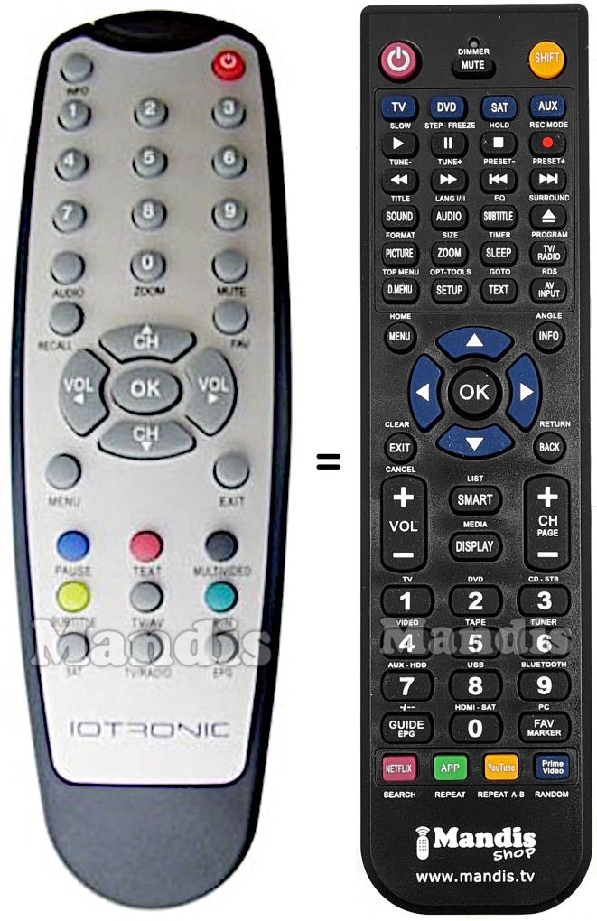 Télécommande équivalente 7121