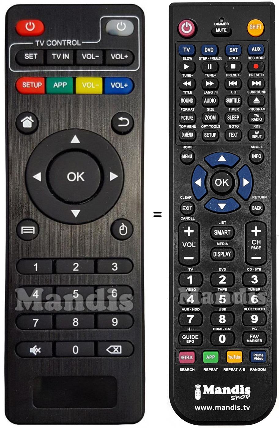 Télécommande équivalente GOLDEN INTERSTAR G-150