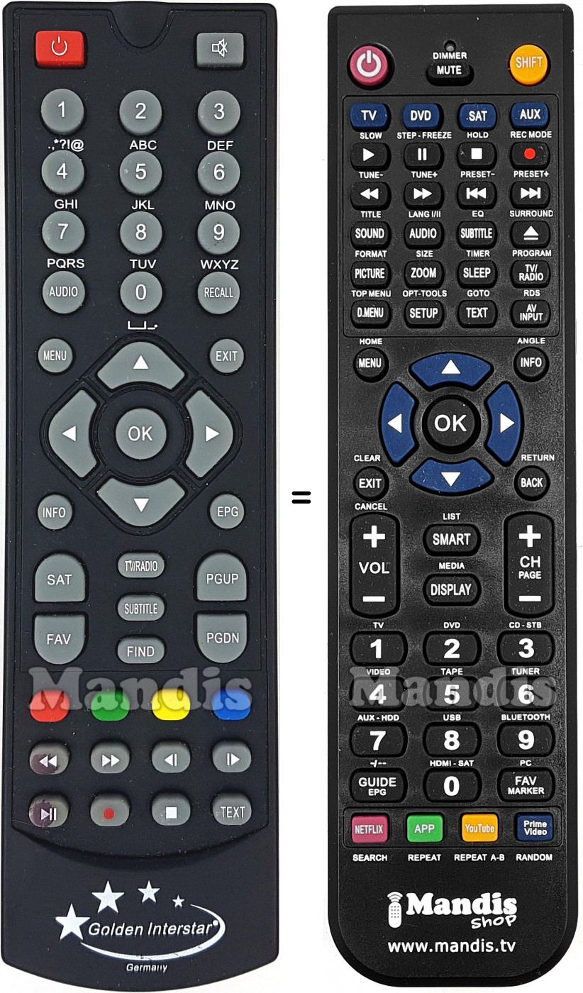 Télécommande équivalente Germany