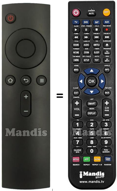 T&eacute;l&eacute;commande &eacute;quivalente Xiaomi Mi Box