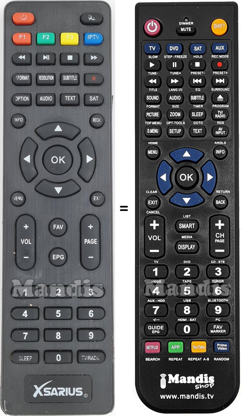 Télécommande équivalente XSARIUS Sniper