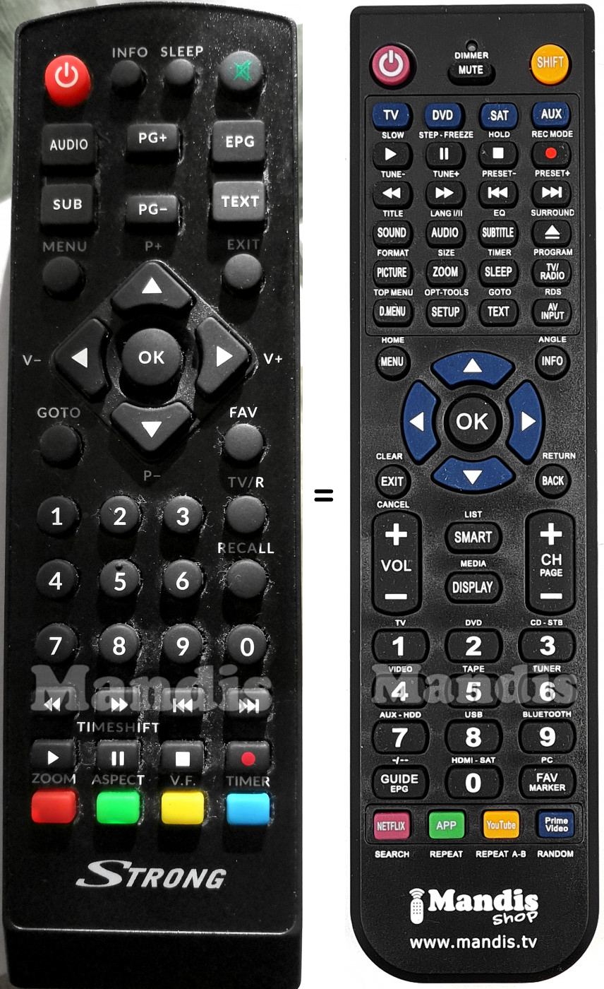 T&eacute;l&eacute;commande &eacute;quivalente Strong SRT82